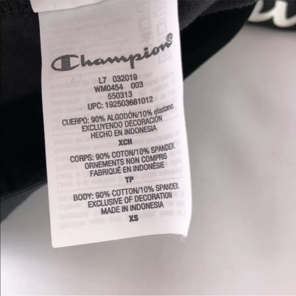 Champion Black Spell Out High Waist Streetwear Biker Athletic Shorts - Picture 6 of 6